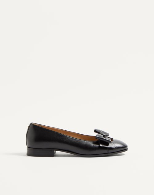 Valentino Garavani - Bowow Ballerina Aus Ziegenleder - Schwarz - Mann - Loafers Und Drivers